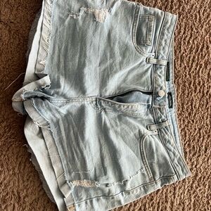 Wild Fable Light Blue Frayed Jean Shorts